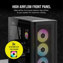 corsair icue 5000d rgb - Corsair iCUE 5000D RGB Airflow Black (Juodas) - 4 nuotrauka