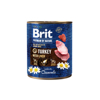 britainia - Brit Premium by Nature konservai šunims Turkey with Liver 800g - 1 nuotrauka