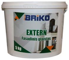 Fasado glaistas Briko, baltas, 5 kg