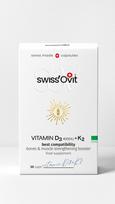 vitaminas d3 4000 k2 eurovaistine - SWISSOVIT VITAMINAS D3 4000 IU + K2, 30 kapsulių - 1 nuotrauka