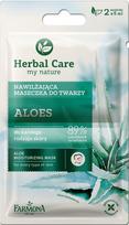 Drėkinamoji veido kaukė Farmona Herbal Care Aloe 2 x 5 ml