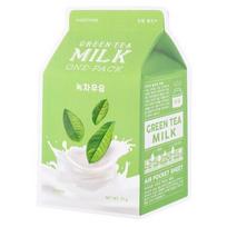 Žaliosios arbatos ekstrakto veido kaukė A'Pieu Milk One Pack Green Tea, 21 g