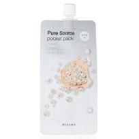 Drėkinamoji naktinė veido kaukė su perlų ekstraktu Missha Pure Source Pocket Pack 10 ml