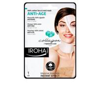 Veido ir kaklo kaukė su kolagenu ir hialuronu Iroha Cotton Face 30 ml