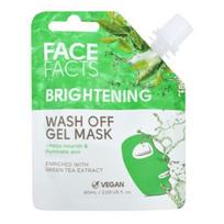 Veido spalvą pagerinanti gelio kaukė su žaliąja arbata Face Facts, 60 ml