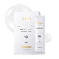 Naktinė veido kaukė d'Alba Waterfull Vegan Sleeping Pack, 4 ml, 12 vnt.
