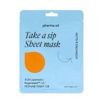 Drėkinanti lakštinė veido kaukė Pharma Oil Take a sip, 25 ml