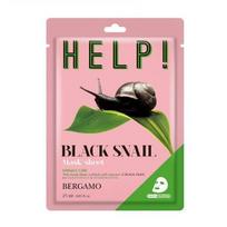 Veido kaukė su sraigių gleivėmis Bergamo Help Black Snail, 25 ml