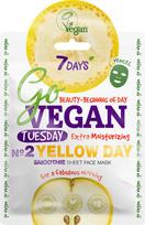 Drėkinamoji lakštinė veido kaukė antradieniui 7 Days GoVegan, 25 g