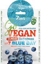 Atpalaiduojanti lakštinė veido kaukė sekmadieniui 7 Days GoVegan, 25 g