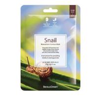 Veido kaukė su sraigėmis BeauuGreen Contour Snail Mask, 23 ml