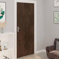 Lipnios plėvelės durims, 2 vnt., tamsi ąžuolo (Dark Oak), 210 x 90 cm, PVC