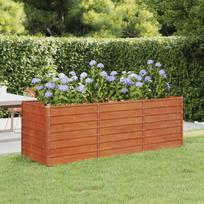 lovele - Sodo lovelis vidaXL, 240x80x77 cm, rūdžių (Corten) - 1 nuotrauka