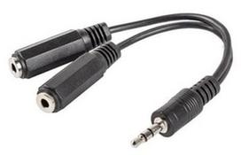 Lanberg Adapter Mini Jack x2 / Mini Jack Black 0.10m