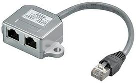 kistukas rj45 8p8c - Goobay CAT5 RJ45 Plug To 2 x RJ 45 Jack - 1 nuotrauka