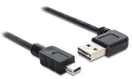 Delock Cable Reversible USB to Mini USB Black 0.5m