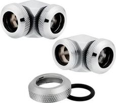 corsair cx - Corsair Hydro X Series XF Hardline 90° 12mm OD Fitting Twin Pack Chrome - 1 nuotrauka
