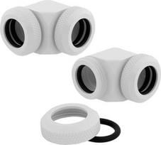 Corsair Hydro X Series XF Hardline 90° 12mm OD Fitting Twin Pack White