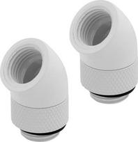 Corsair Hydro X Series 45° Rotary Adapter Twin Pack White