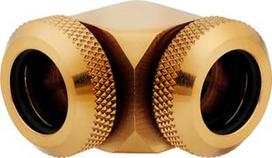 Corsair Hydro X Series XF Hardline 90° 12mm OD Fitting Twin Pack Gold