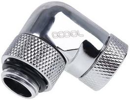Alphacool Eiszapfen Adapter 90° G1/4 Outer To Inner Thread Chrome