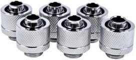 Alphacool Eiszapfen Compression Fitting 16/10mm To G1/4 Chrome Pack Of 6