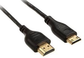 hdmi 1m laidas - InLine Superslim 4K UHD Cable HDMI To Mini HDMI Type C 1m Black - 1 nuotrauka