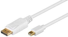 kabelia dp - Goobay DisplayPort Cable DP To Mini DP 2m White - 1 nuotrauka