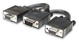 Manhattan Cable VGA to VGA x2 Black 0.15m