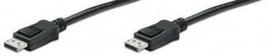 Manhattan Cable Displayport to Displayport Black 2m