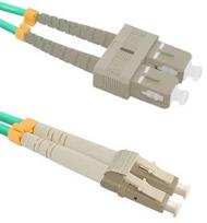 Qoltec Fiber Optic Cable Multimode LC/UPC to SC/UPC 50/125 OM4 10m