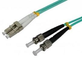 Intellinet ST-LC Fiber Optic Patch Cable OM-3 Green 3m