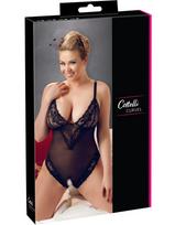 neriniuoti apatiniai - Bodis Cottelli Collection Plus Crotchless - 3 nuotrauka