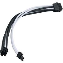6 pin kabelis - SilverStone SST-PP07E-PCIBW 8-Pin PCIe iki 6+2-Pin PCIe pailgėjimo 0.25 m - Juodas/Baltas (Black/White) - 2 nuotrauka