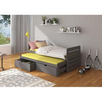 Vaikiška lova ADRK Furniture Tomi 180x80 cm, tamsiai pilka (Dark Grey)