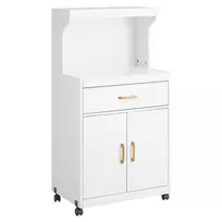 virtuves mikrobangu lentyna - SoBuy Virtuvinė spintelė FSB12-W, balta (White) - 2 nuotrauka