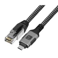 Techly ICOC U3C-RJ45-010 USB-C į Gigabit Ethernet RJ45 tinklo kabelis 1m Sidabras (Silver)