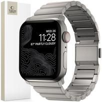 apple watch 10 apyranke - Tech-Protect SteelBand apyrankė Apple Watch 4/5/6/7/8/9/SE/Ultra 1/2 (42/44/45/49 mm) - titanas (Titanium) - 1 nuotrauka