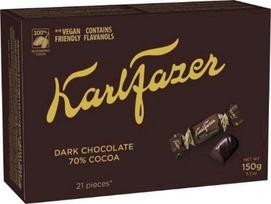 Šokoladiniai saldainiai KARL FAZER 70% Cocoa, 150 g