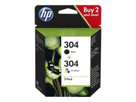 hp 304 originali - HP No.304 Multipack Black/ Tri-color 3JB05AE - 1 nuotrauka