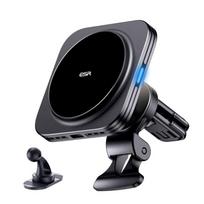indukcinis ikroviklis - ESR Halolock QI2 magnetinis automobilinis laikiklis su MagSafe 15W indukciniu įkrovikliu - Juodas (Black) - 1 nuotrauka