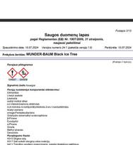 sausi kvapai - Automobilio pakabinamas sausas oro gaiviklis WUNDER-BAUM Black ice - 2 nuotrauka