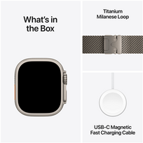 apple watch milanese loop - Apple Watch Ultra 2 GPS + Cellular 49mm Natural Titanium Case with Natural Titanium Milanese Loop - M - 3 nuotrauka