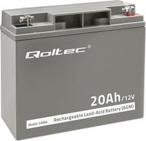 20ah akumuliatorius -  Qoltec AGM 300A, 20 Ah - 1 nuotrauka