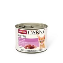 Šlapias kačių maistas Animonda Carny Baby Pate Kitten, jautiena/vištiena, 0.2 kg