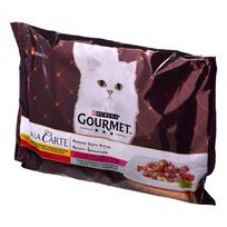 purina gourmet - Šlapias kačių maistas Purina A La Carte Adult, jautiena/žuvis/vištiena, 0.085 kg, 4 vnt. - 1 nuotrauka