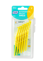 interdental brushes -  TEPE ANGLE, dantų šepetėlis tarpdančiams, 0,7 mm, geltoni, 6 vnt. - 1 nuotrauka