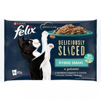 felix kaciu slapias - Šlapias kačių maistas Purina Felix Deliciously Sliced, lašiša/tunas/menkė, 0.320 kg, 4 vnt. - 3 nuotrauka