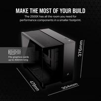 corsair case - Corsair 2500X Black (Juodas) - 7 nuotrauka
