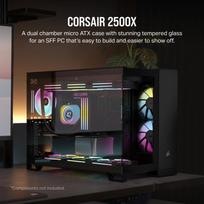 corsair case - Corsair 2500X Black (Juodas) - 13 nuotrauka